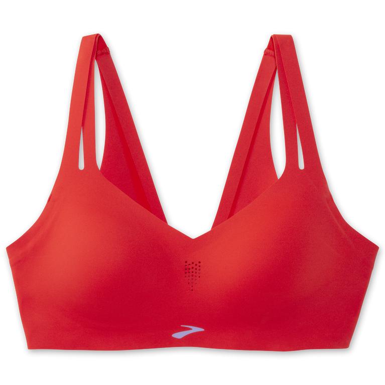 Brooks Dare Strappy Sports Running Bra - Women's - Jamberry/Red (38762-FOGW)